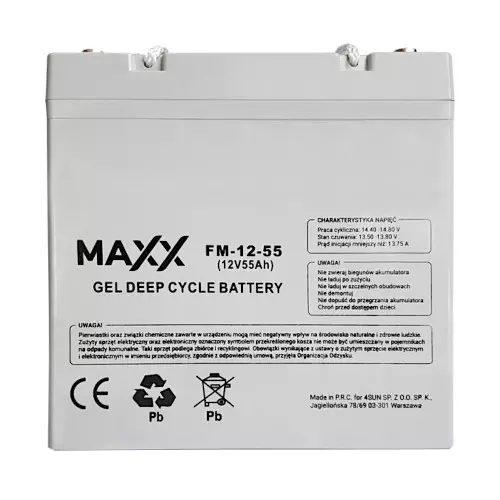 Akumulator żelowy Maxx 55Ah 12V
