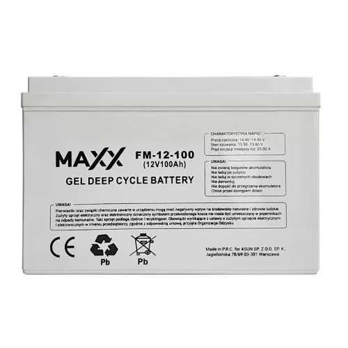 Akumulator żelowy Maxx 100Ah 12V