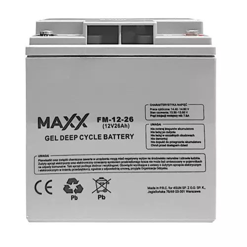 Akumulator żelowy Maxx 26Ah 12V