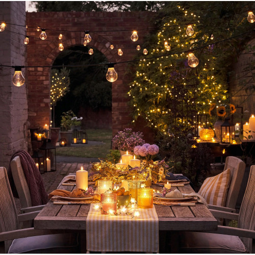 Girlanda OGRODOWA LAMPKI LED 10m  20x Żarówki E27 