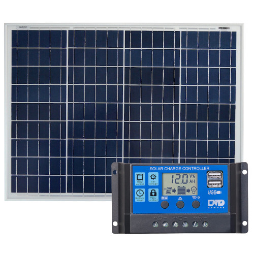 Panel słoneczny 50W regulator 2xUSB
