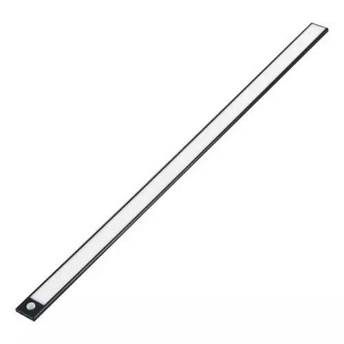 Lampa oświetleniowa na magnes (listwa) LED z czujnikiem ruchu - czarna 60 cm