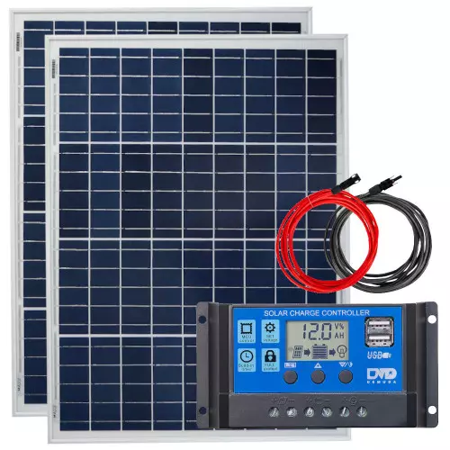 Panel słoneczny 100W regulator 2xUSB