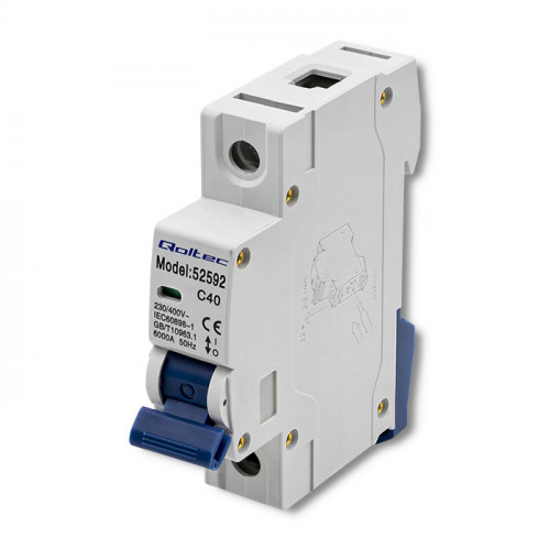 Wyłącznik nadprądowy Qoltec AC 1P C 40A