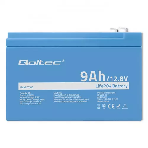 Akumulator LiFePO4 Qoltec 12V BMS 9Ah
