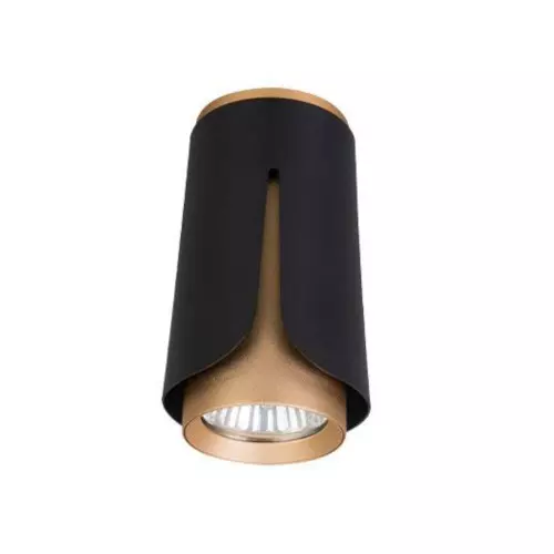 Oprawa natynkowa GU10 czarno-złota (IK250B)