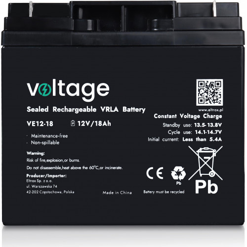 Akumulator AGM Voltage 12V 18Ah