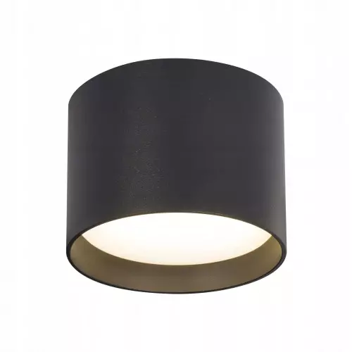 Halogenowa czarna, okrągła oprawa LED GX53 - sufitowa