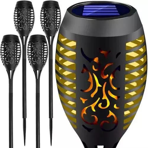 Lampa ogrodowa solarna LED efekt płomienia