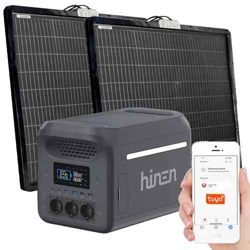 Stacja zasilania Hinen LiFePO4 3000W z panelem słonecznym 200W