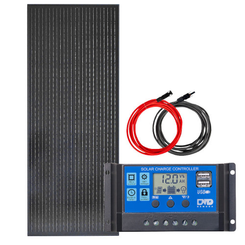 Zestaw solarny 100W 12V PWM USB