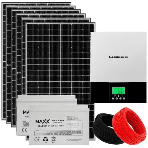 Zestaw solarny Off Grid 2KW 230V 2400W  magazyn 200Ah