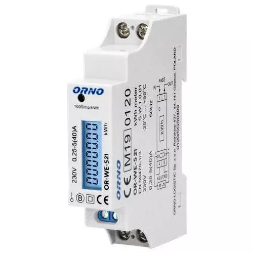 Licznik energii ORNO OR-WE-521 jednofazowy 40A