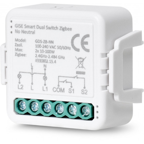 Sterownik Smart Home Gise 2x100W Zigbee Home Assistant