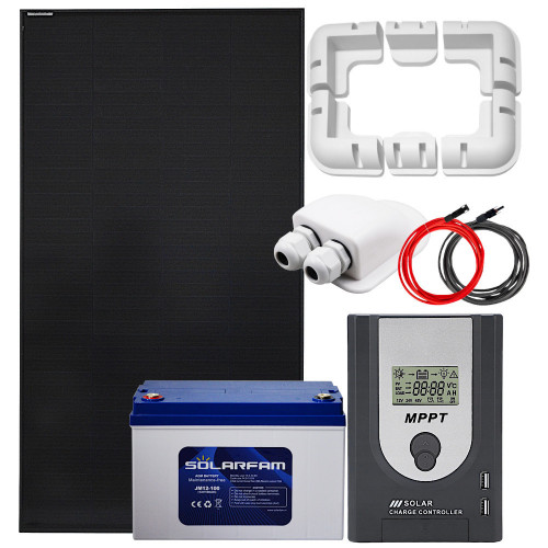 Zestaw solarny 180W 12V MPPT z akumulatorem