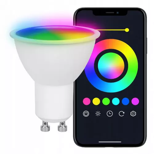 Żarówka LED GU10 Inteligentna RGB WIFI 5W