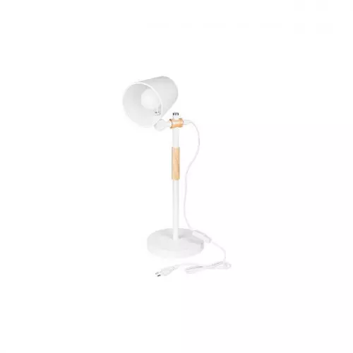 Lampa biurkowa Kasio E27 stal-drewno 60W