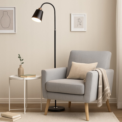 Lampa podłogowa Koko stalowa elastyczna 60W