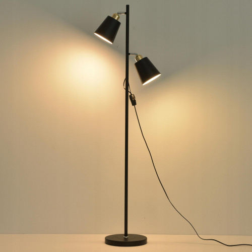 Lampa podłogowa Koko stalowa regulowana 60W