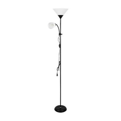 Lampa podłogowa Duos elastyczna szyjka czarna 60W