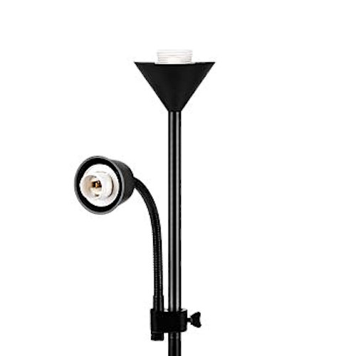 Lampa podłogowa Duos elastyczna szyjka czarna 60W