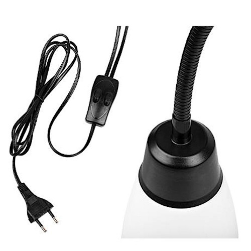 Lampa podłogowa Duos elastyczna szyjka czarna 60W