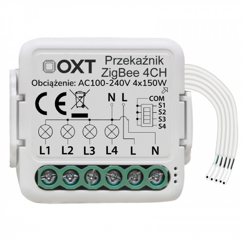 Moduł przekaźnik OXT 4 obwody ZigBee 150W