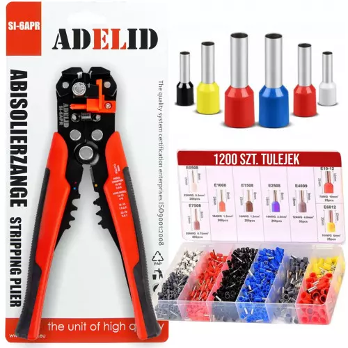 Zaciskarka konektorów 3 w 1 Automatyczna 0,2-6,0 mm²