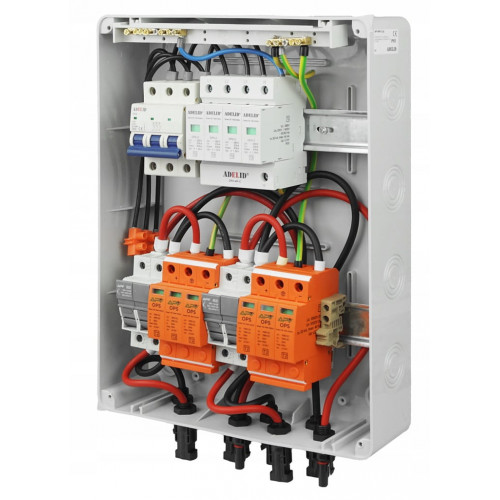 Rozdzielnica fotowoltaiczna PV 1000V DC/AC IP65 - 2 Stringi