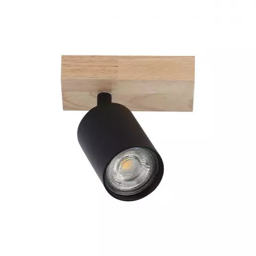 Kinkiet stalowo-drewniany obrotowy 35W