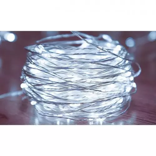 Łańcuch LED USB 100 LED zimne białe