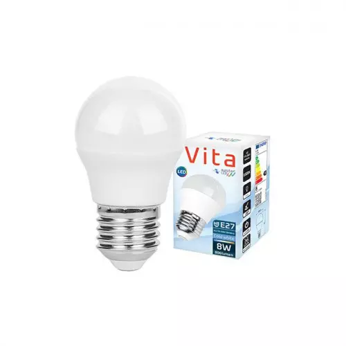Żarówka LED E27 G45 zimna biel 8W