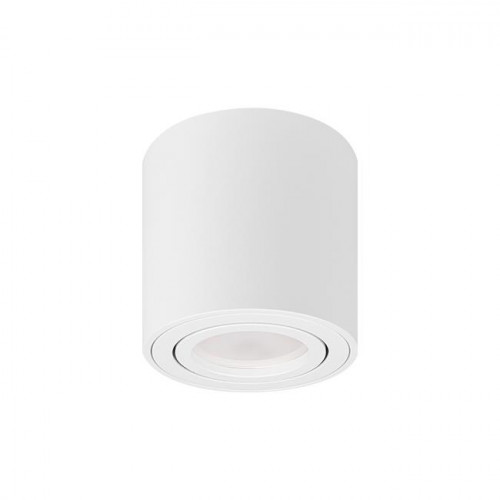 Oprawa natynkowa GU10 okrągła aluminium biały