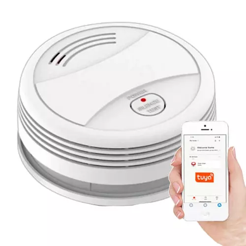 Bezprzewodowy czujnik dymu LUXURY-GOODS z syreną 90dB Tuya WiFi