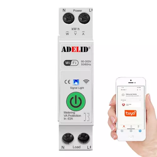 Bezpiecznik nadprądowy Adelid 10A - 63A Wifi Tuya