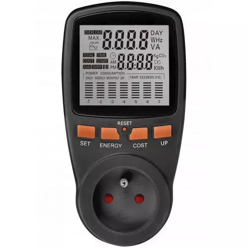 Watomierz Adelid LCD Alarm przeciążeniowy 3680W