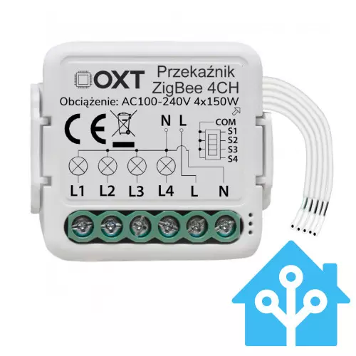 Sterownik do Smart Home OXT 4 obwody ZigBee Home Assistant