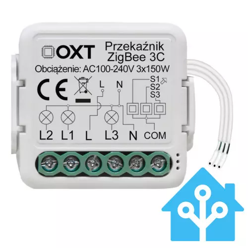Sterownik Smart Home OXT 3 obwody 3,3A ZigBee Home Assistant