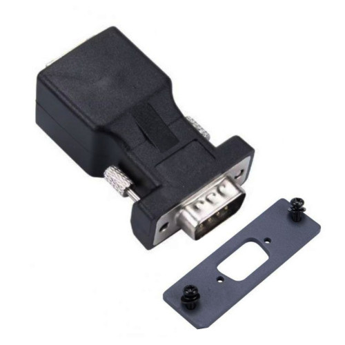 Przejściówka DB9-RJ45 V1.1 przemysłowa czarna