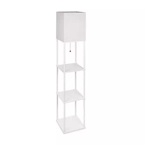 Lampa podłogowa Ganto elegancka z półkami 60W