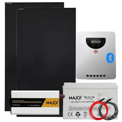Zestaw solarny 340W 12V MPPT 80Ah Sinus 500W