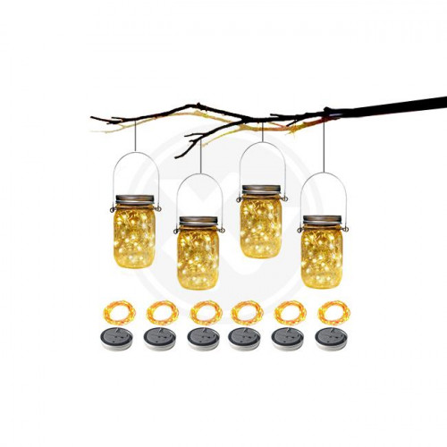 Lampa LED solarna dekoracyjna słoik 0.6W IP44