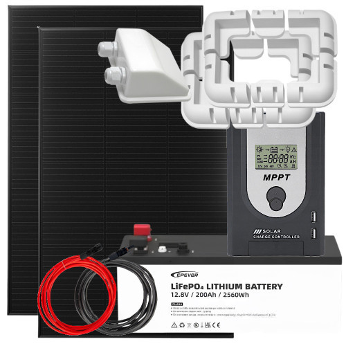 Zestaw solarny 340W 12V MPPT z akumulatorem