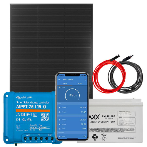 Zestaw solarny 180W 12V MPPT z akumulatorem