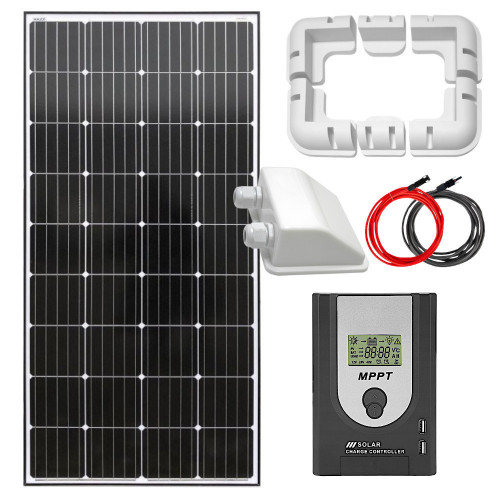 Zestaw solarny 200W Maxx MPS MPPT z uchwytami do samodzielnego montażu