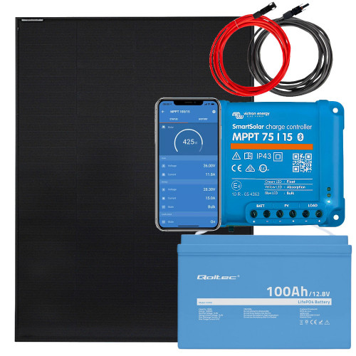 Zestaw solarny 200W 12V Victron MPPT z akumulatorem