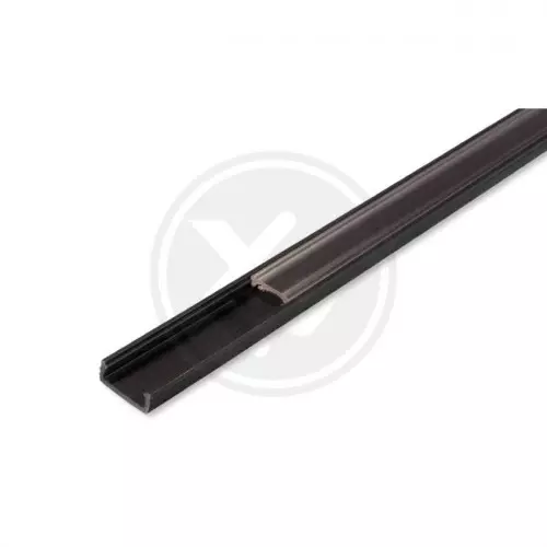 Profil LED PCV Slim 16x7 nawierzchniowy czarny 1m