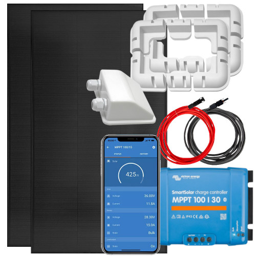 Zestaw solarny 300W MPPT z uchwytami Victron